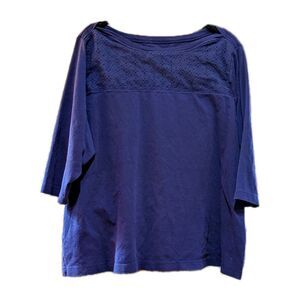 Northcrest Essential Tee Women's 4X 100% Cotton Eyelet Detail Casual